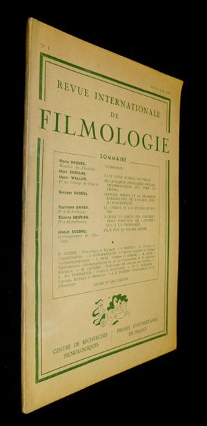Revue internationale de FIlmologie n°1 - (Juillet-Août 1947)