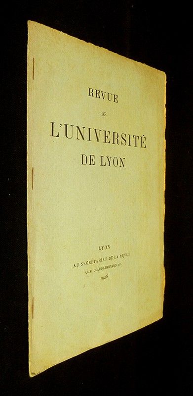 Revue de l'Université de Lyon (extrait)