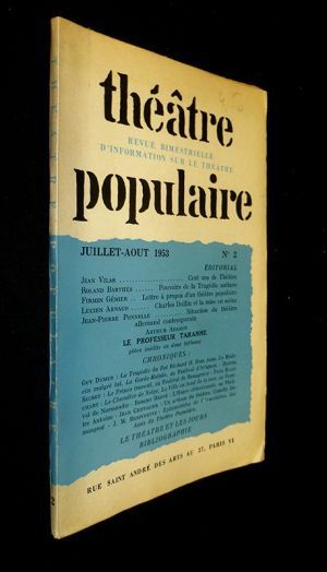 Théâtre populaire, n° 2, juillet-août 1953