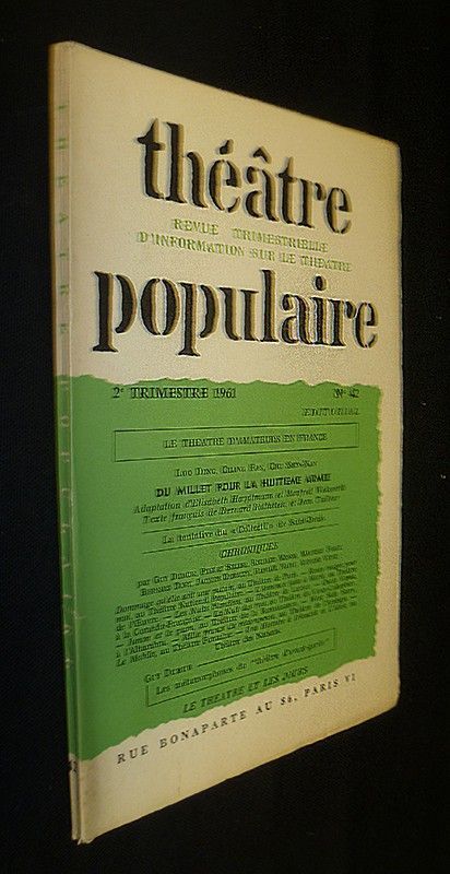 Théâtre populaire, n° 42, 2ème trimestre 1961
