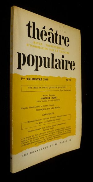 Théâtre populaire, n° 39, 3ème trimestre 1960