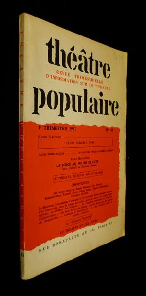 Théâtre populaire, n° 43, 3ème trimestre 1961