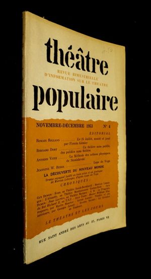 Théâtre populaire, n° 4, novembre-décembre 1953