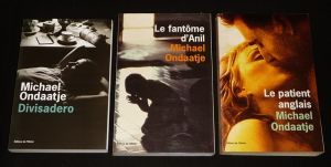 Lot de 3 ouvrages de Michel Ondaatje : Divisadero - Le Fantôme d'Anil - Le Patient anglais (3 volumes)