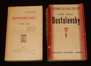 Lot de 2 ouvrages sur Dostoïevsky par André Gide et Henri Troyat (2 volumes)