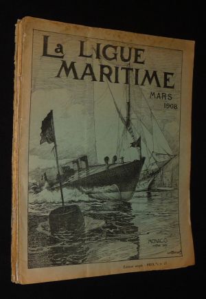 Lot de 11 numéros de "La Ligue maritime", 1908-1913
