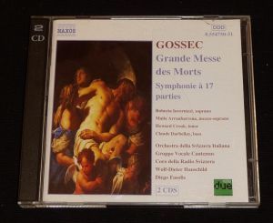 Gossec : Grande Messe des Morts - Symphonie à 17 parties (2 CD)