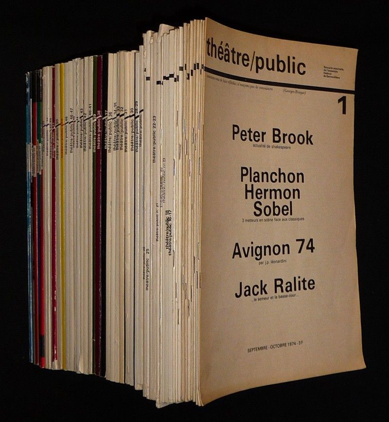 Théâtre public, du n°1 au n°65, 1974-1985
