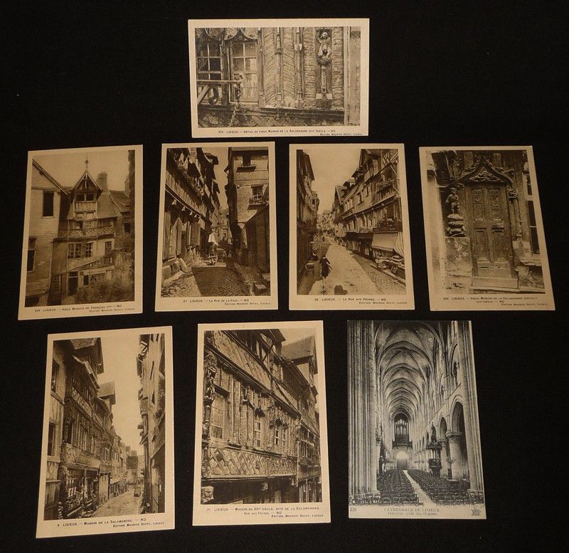 Lot de 8 cartes postales années 1950 : Lisieux