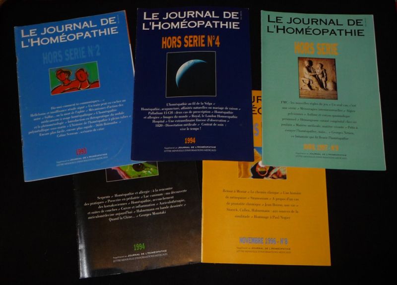 Le Journal de l'homéopathie (lot de 10 hors série, 1993-2003)