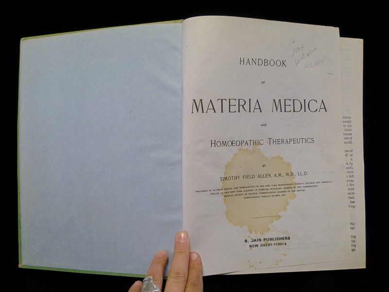 Hand Book of Materia Medica and Homoepathic Therapeutics