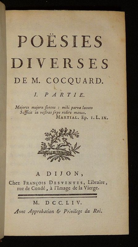 Poësie diverses de M. Cocquard (2 volumes)