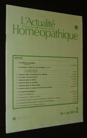 L'Actualité homéopathique (Vol.1 - juin 1989 - n°2) 