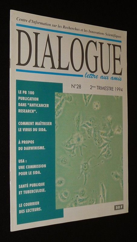 Dialogue Lettre aux amis (n°28, 2e trimestre 1994) : Le PB 100 publication dans 