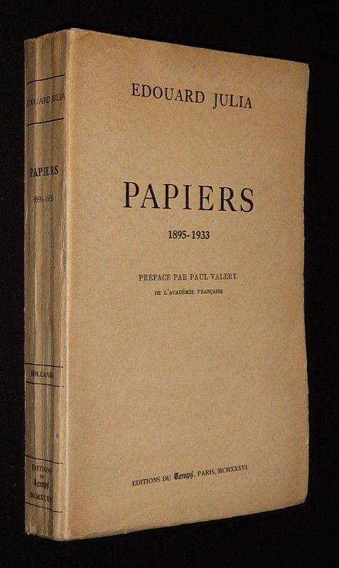 Papiers, 1895-1933
