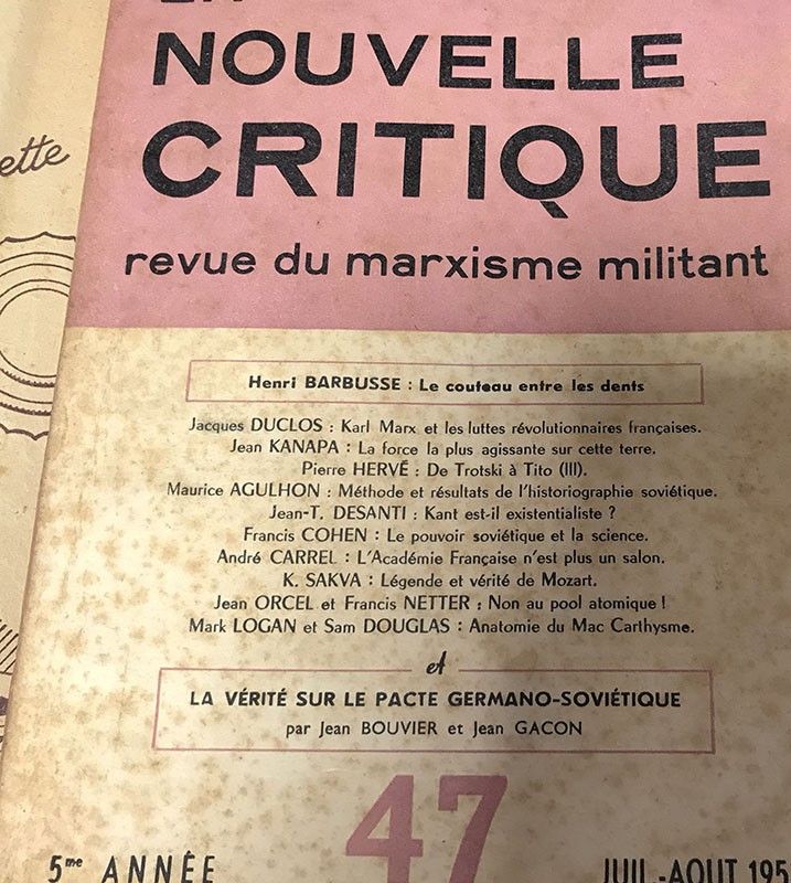 La nouvelle critique n°47 (revue du marxisme militant) - 5ème année (juillet-août 1953)