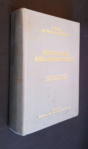 L'Argus du livre de collection. Répertoire bibliographique. Ventes publiques juillet 1986 - juillet 1987