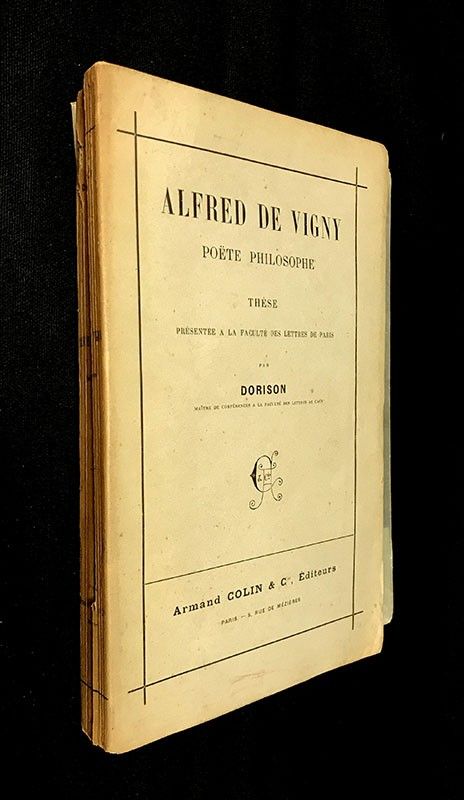 Alfred de VIgny, poëte philosophe.