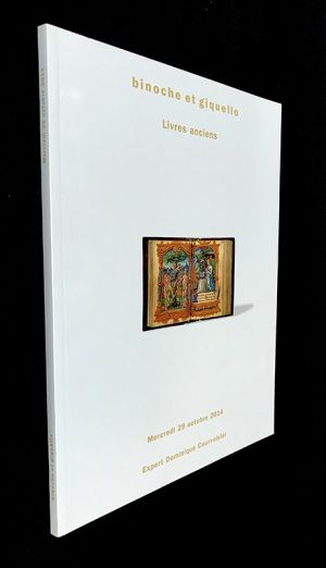 Catalogue de Vente aux enchères Binoche et Giquello : Livres anciens  - Drouot, Paris - 29 octobre 2014