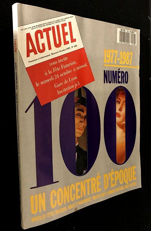 Actuel n°100 : 1977-1987, un concentré d'époque (octobre 1987)