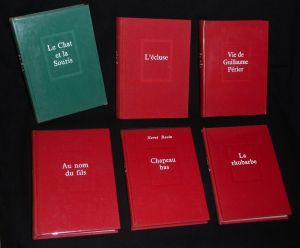 Lot de 6 romans et recueil de nouvelles : Le Chat et la souris (Grass) - Vie de Guillaume Périer (Lesort) - L'Ecluse (Faye) - Au nom du fis (Bazin) - Chapeau bas (Bazin) - La Rhubarbe (Pilhes) (6 volumes)