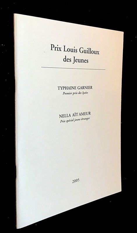 Prix Louis Guilloux des Jeunes 2005 : Typhaine Garnier (Premier prix des lycées) / Nella Aït Ameur (Prix spécial jeune étranger)