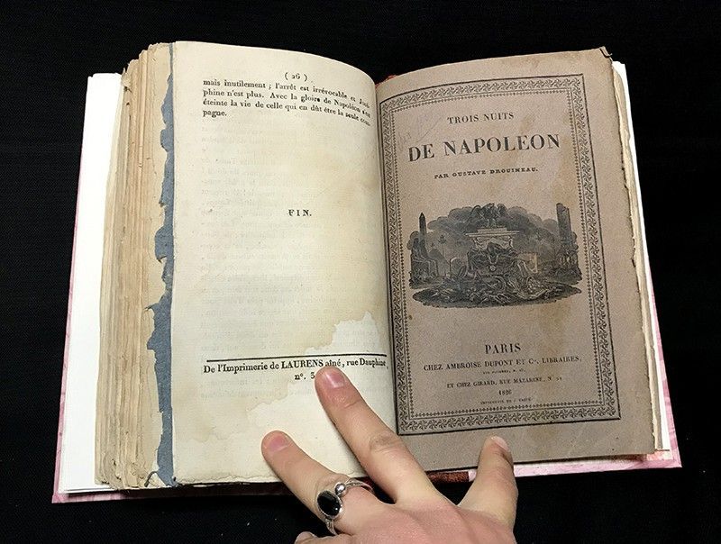 4 brochures en un ouvrage : 1. L'art de la Guerre / 2. Lettres de Stanislas Girardin à Musset-Pathay sur la mort de J. J. Rousseau / 3. Quelques observations sur la lettre de Fouché au duc de Wellington / 4. Trois nuits de Napoléon (copy)