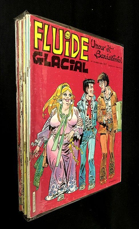 Lot de 10 numéros de Fluide Glaciale : du n°119 (mai 1986) à 128 (février 1987)