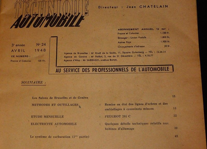 Revue technique automobile (3e année - n°24, avril 1948)