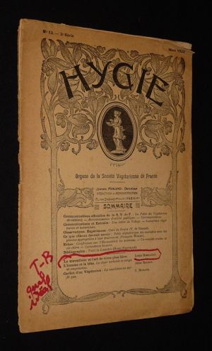 Hygie (n°12 - 2e série, mars 1922)