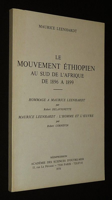 Le Mouvement éthiopien au sud de l'Afrique de 1896 à 1899