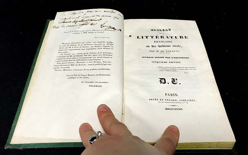 Tableau de la littérature française au XVIIIe siècle