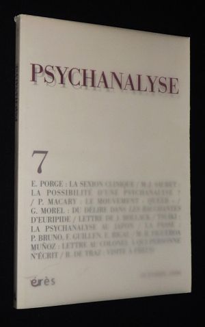 Psychanalyse (n°8, 2006) : Les mots et la chose - L'évidement du savoir - L'oblativité