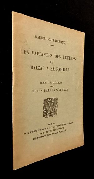 Les variantes des lettres de Balzac à sa famille