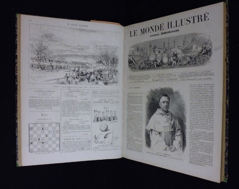 Le monde illustré, journal hebdomadaire année 1872 (année complète en deux volumes)
