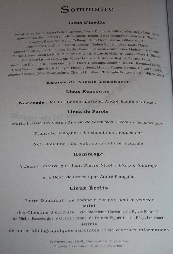 Lieux d'être (n°32) : Chemin(s) de vie Chemin(s) de parole