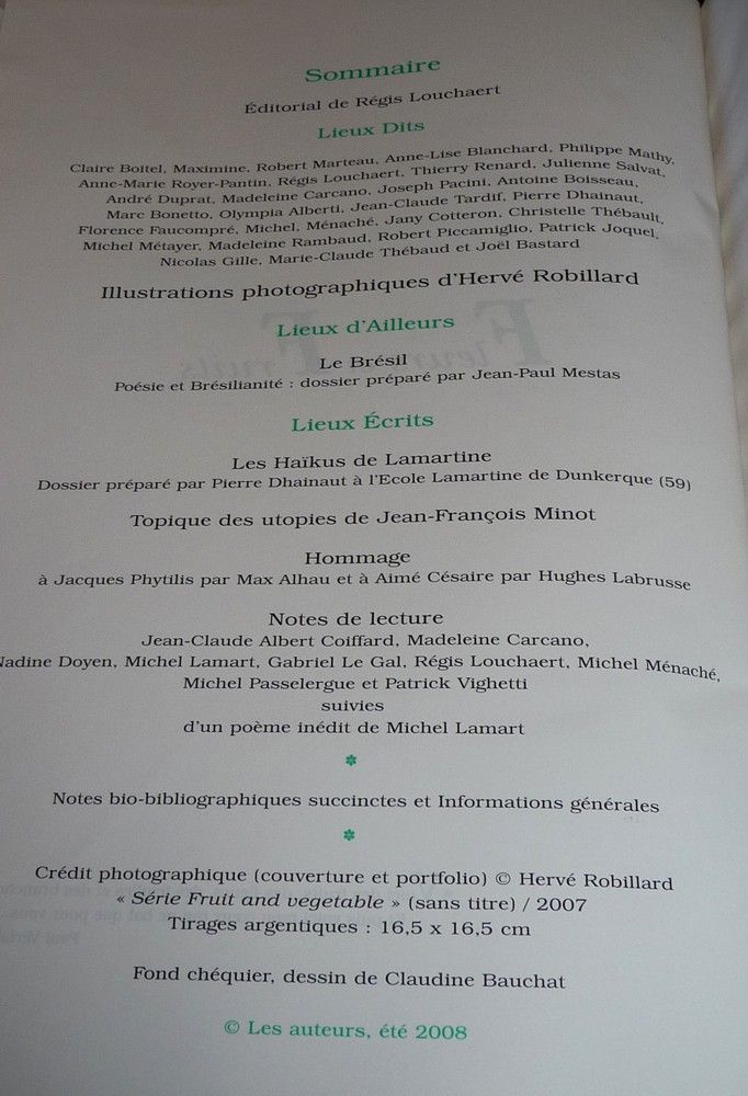 Lieux d'être (n°46) : Fleurs et fruits