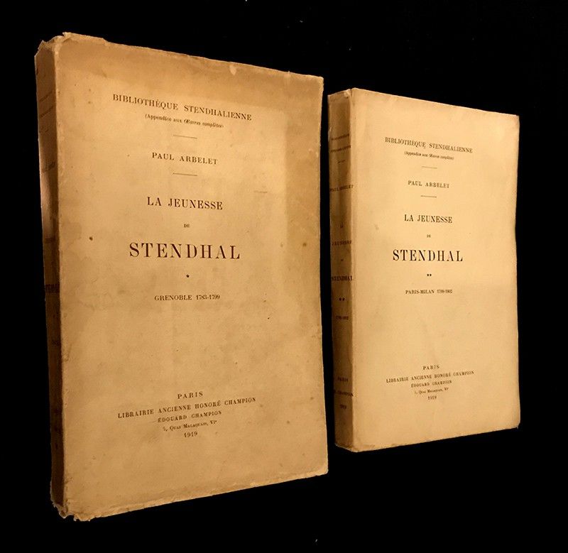 La jeunesse de Stendhal : 1. Grenoble (1783-1799) / 2. Paris-Milan (1799-1802) (2 tomes)