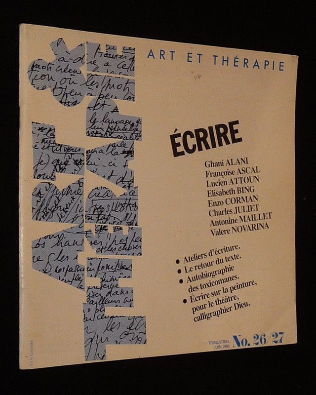 Art et thérapie (n°26-27, juin 1988) : Ecrire