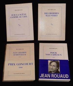 Lot de 4 ouvrages de Jean Rouaud : Pour vos cadeaux - Des hommes illustres - Les Champs d'honneur - Sur la scène comme au ciel (4 volumes)