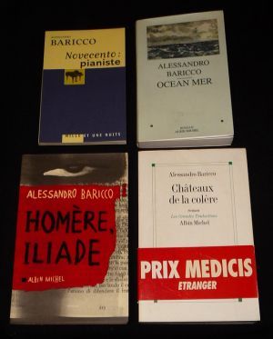 Lot de 4 ouvrages d'Alessandro Baricco : Novecento: Pianiste - Océan mer - Homère, Iliade -Châteaux de la colère (4 volumes)