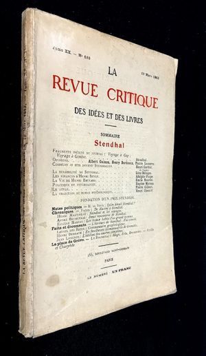 La revue crititque des idées et des livres. N° 118 - Tome XX (10 mars 1913)