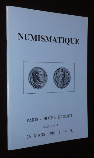 Numismatique - Hôtel Drouot, vente du 26 mars 1981 : Monnaies de collection