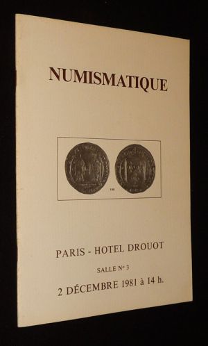 Numismatique - Hôtel Drouot, vente du 2 décembre 1981 : Monnaies de collection