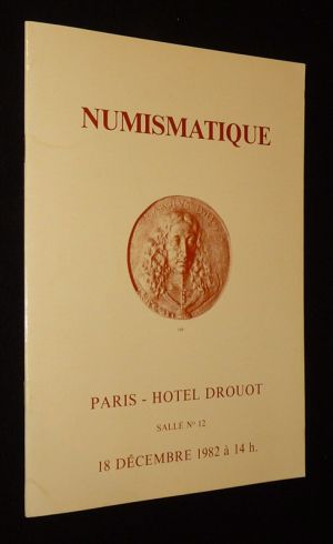 Numismatique - Hôtel Drouot, vente du 18 décembre 1982 : Monnaies de collection