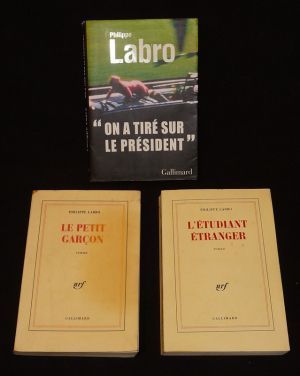 Lot de 3 ouvrages de Philippe Labro : L'étudiant étranger - Le Petit Garçon - On a tiré sur le président (3 volumes)