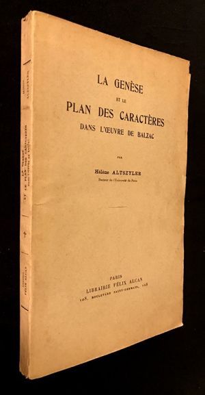 La Genèse et le plan des caractères dans l'oeuvre de Balzac