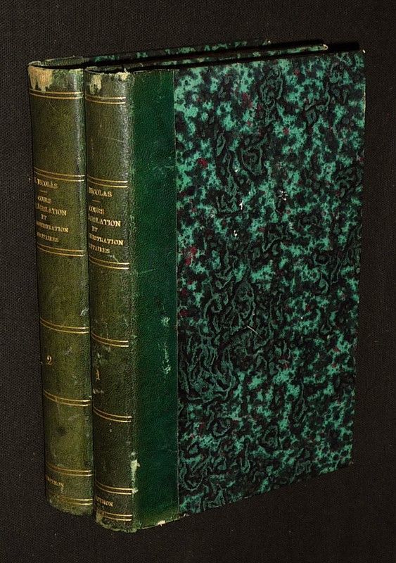 Cours de législation, d'administration et de comptabilité militaires à l'usage des corps de troupes de la marine (2 volumes)