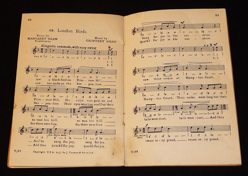 Troubadour Song Book (Curwen Edition 6368) : Part Ia (Vocal édition)
