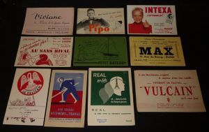 Lot de 10 buvards publicitaires : Vêtements - Textile